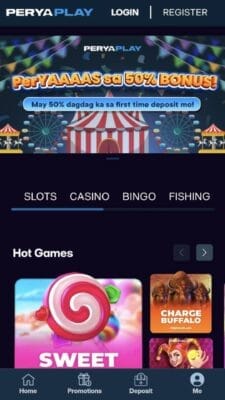 PeryaPlay App Home Screen