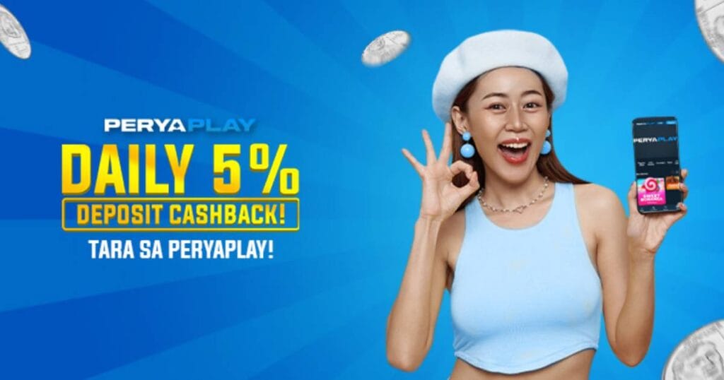 PeryaPlay Casino Daily 5% deposit cashback bonus